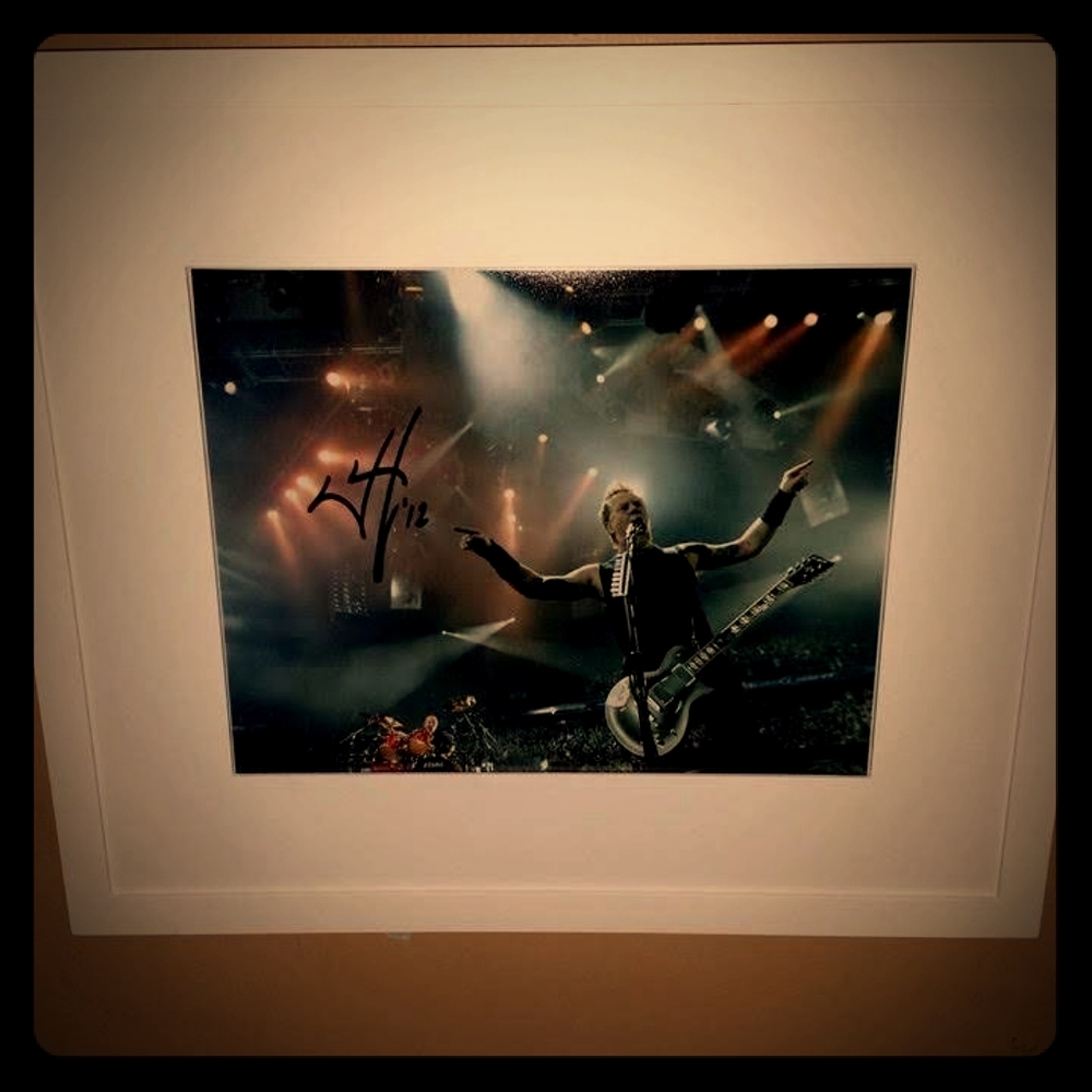 James hetfield signed picture